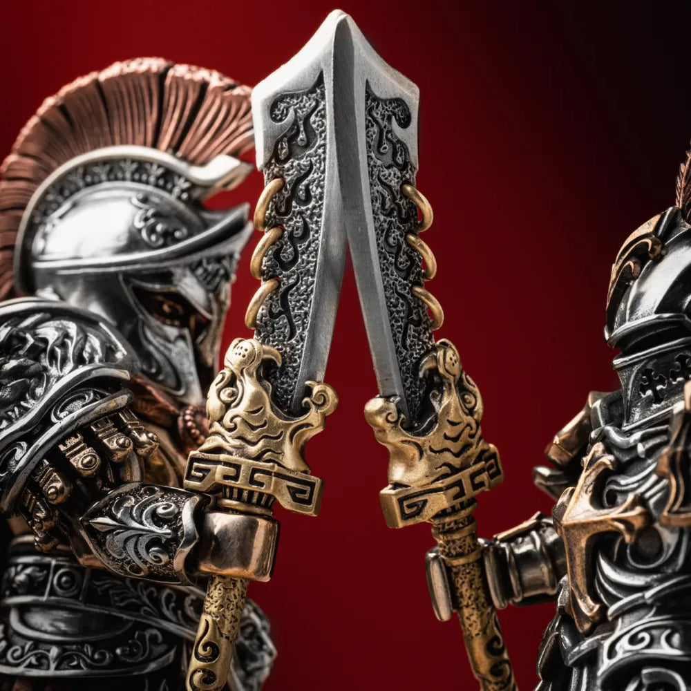 Roaring Tiger Blade in White Bronze and Brass - detail view 02