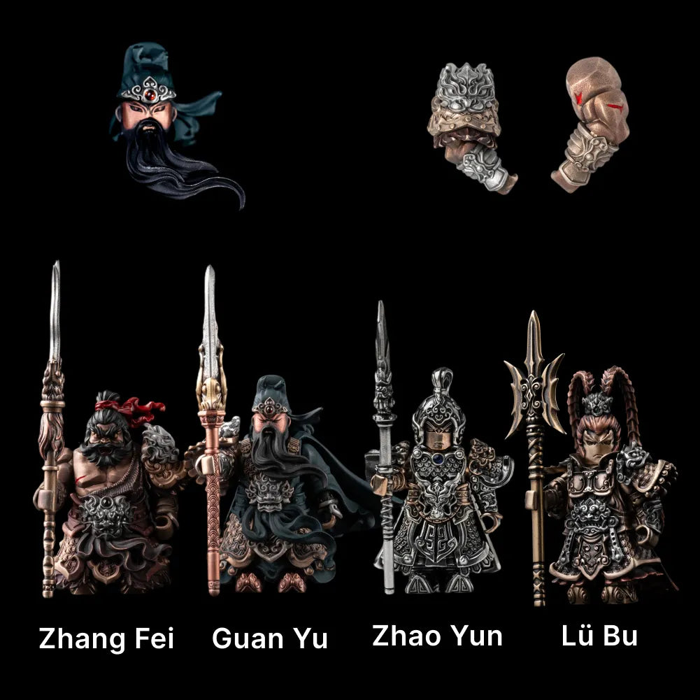 Zhang Fei in Bronze, White Bronze, Copper, Blackened and mixed metals - detail view 20