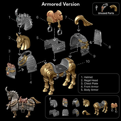 Brass With White Bronze With Copper Heroic Steed Armor Version Installation Steps
