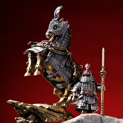 Brass With White Bronze With Copper Heroic Steed Details 05