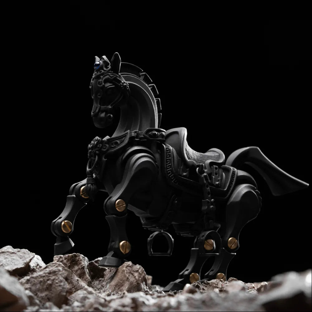 Dark Heroic Steed figure posed on rocks