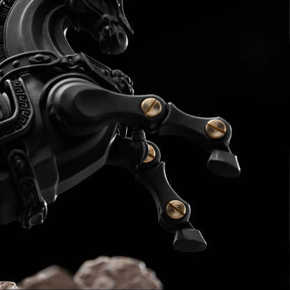 Close-up of Heroic Steed raised front leg