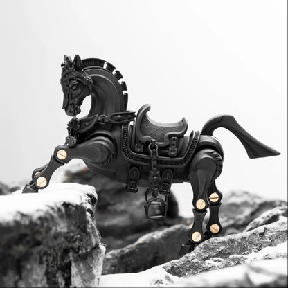 Heroic Steed figure posed among pale rocks