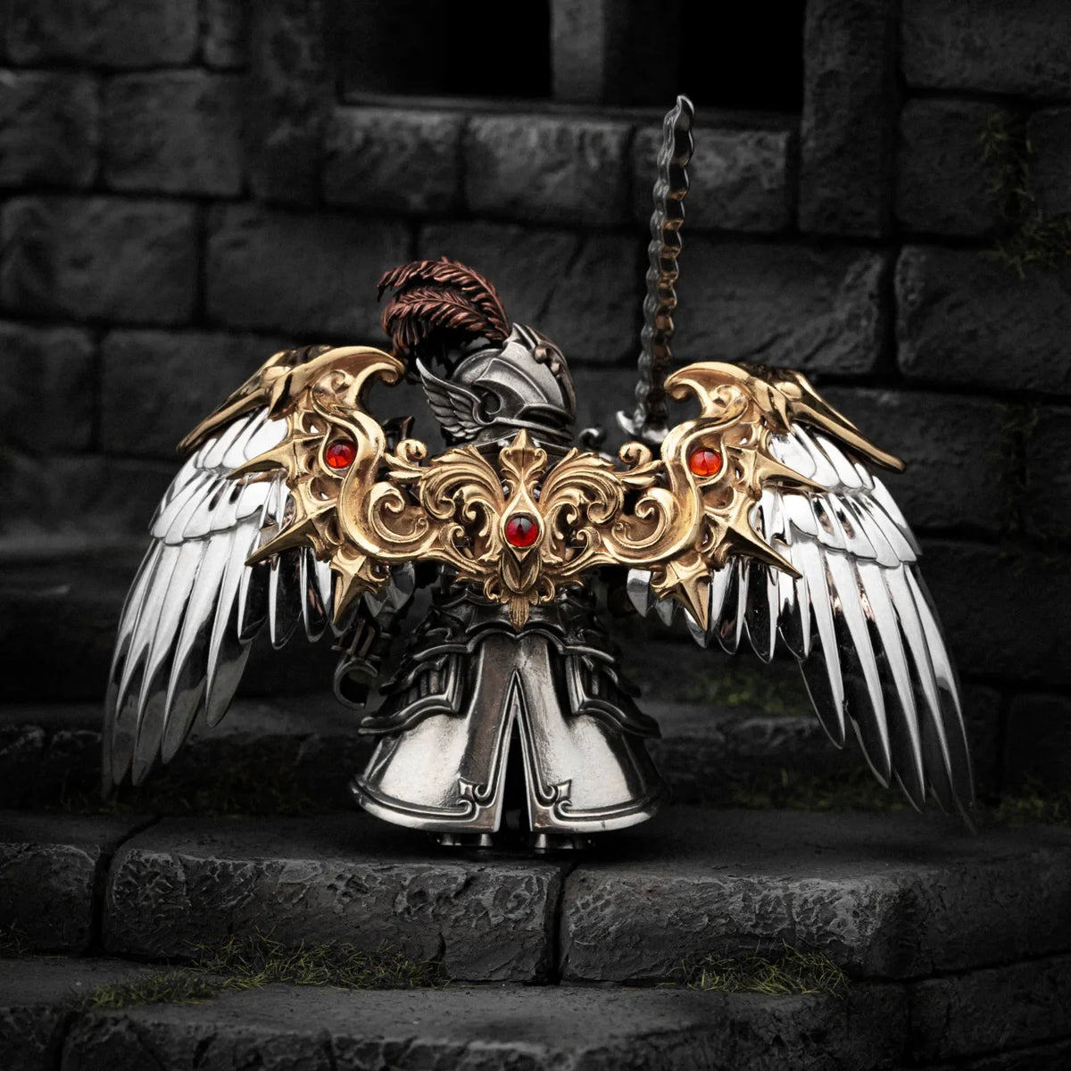 Customized Silver With 14K Gold Heaven_s Mantle Details 02