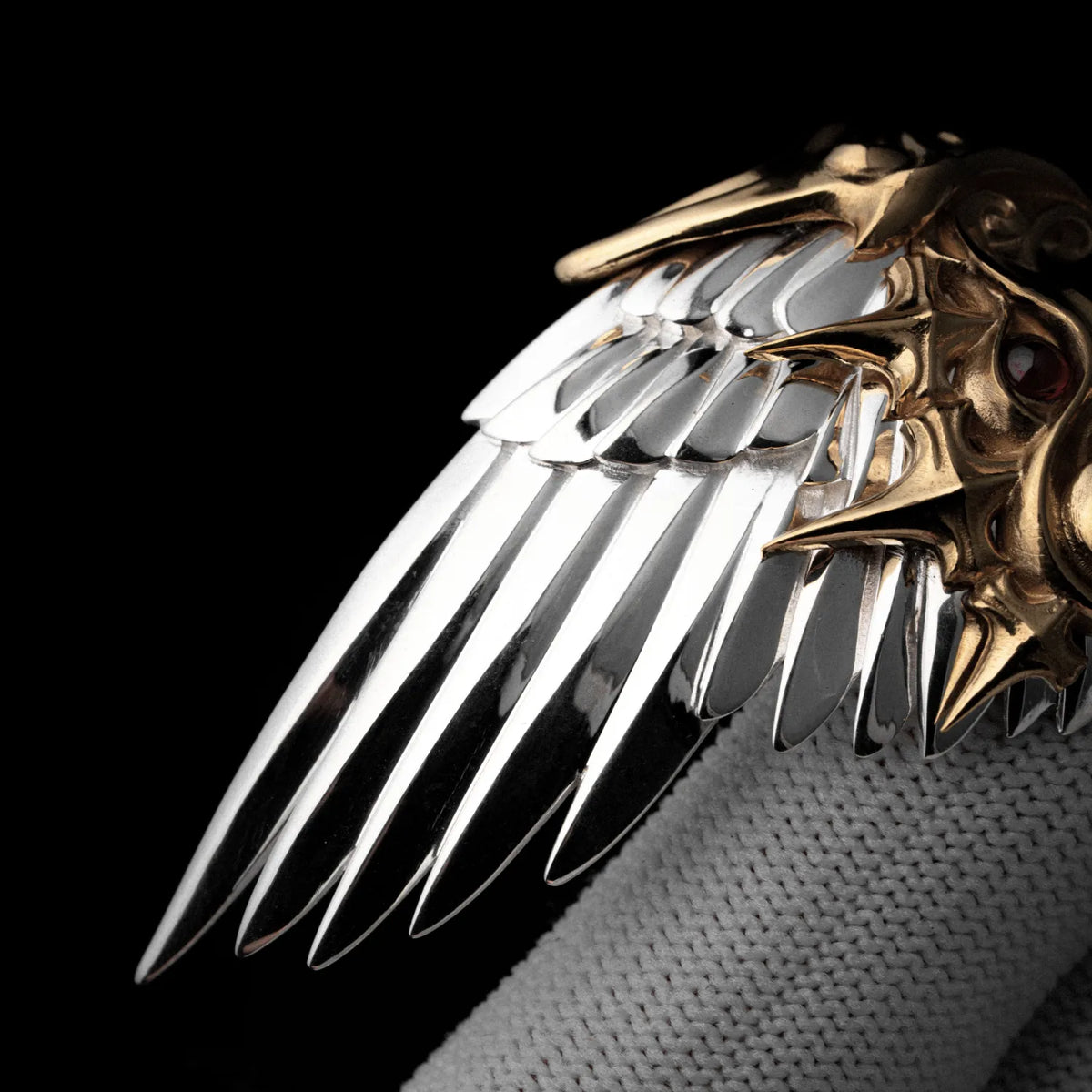 Customized Silver With 14K Gold Heaven_s Mantle Details 06