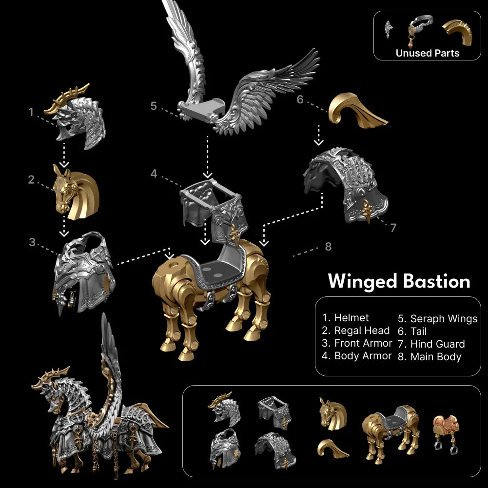 Heroic Steed Winged Bastion assembly diagram