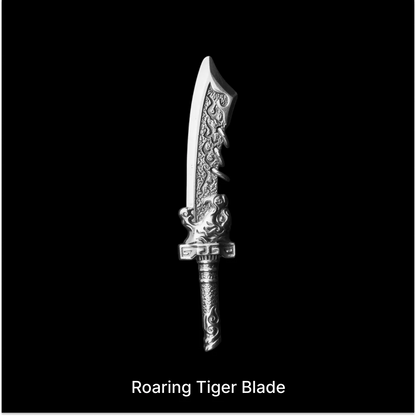 Roaring Tiger Blade against a black background