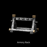 Armory Rack in White Bronze and Brass - main view
