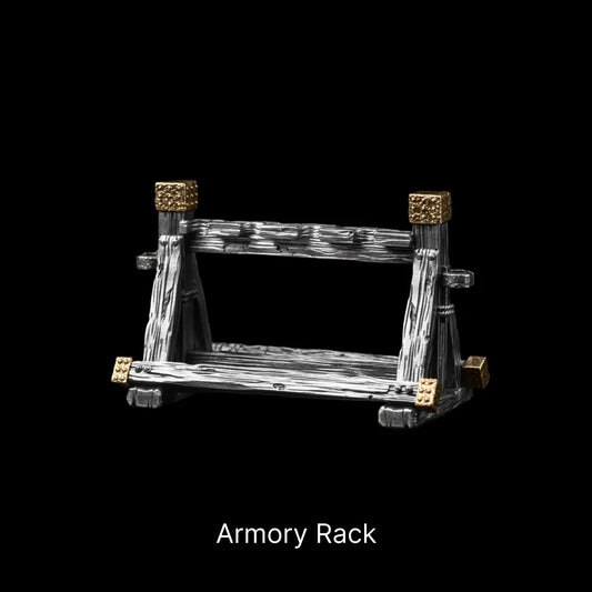 Armory Rack in White Bronze and Brass - main view