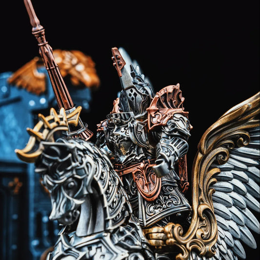 Bastion Knight in White Bronze and Copper - detail view 01