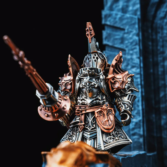 Bastion Knight in White Bronze and Copper - main view