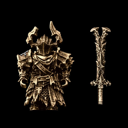 Black Knight in Brass and White Bronze - main view