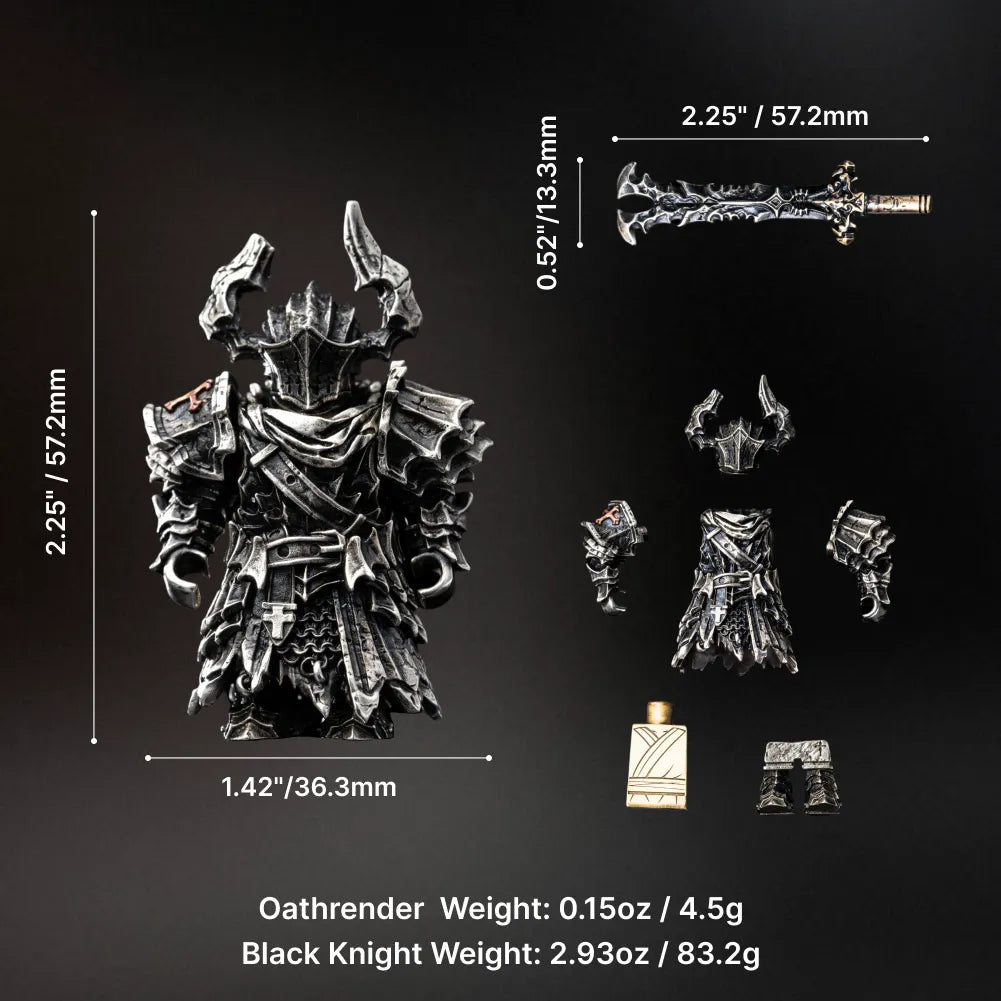 Black Knight in White Bronze and 24K Gold - detail view 10