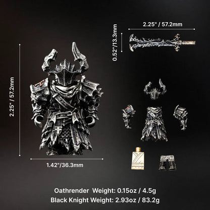 Black Knight in White Bronze and 24K Gold - detail view 10