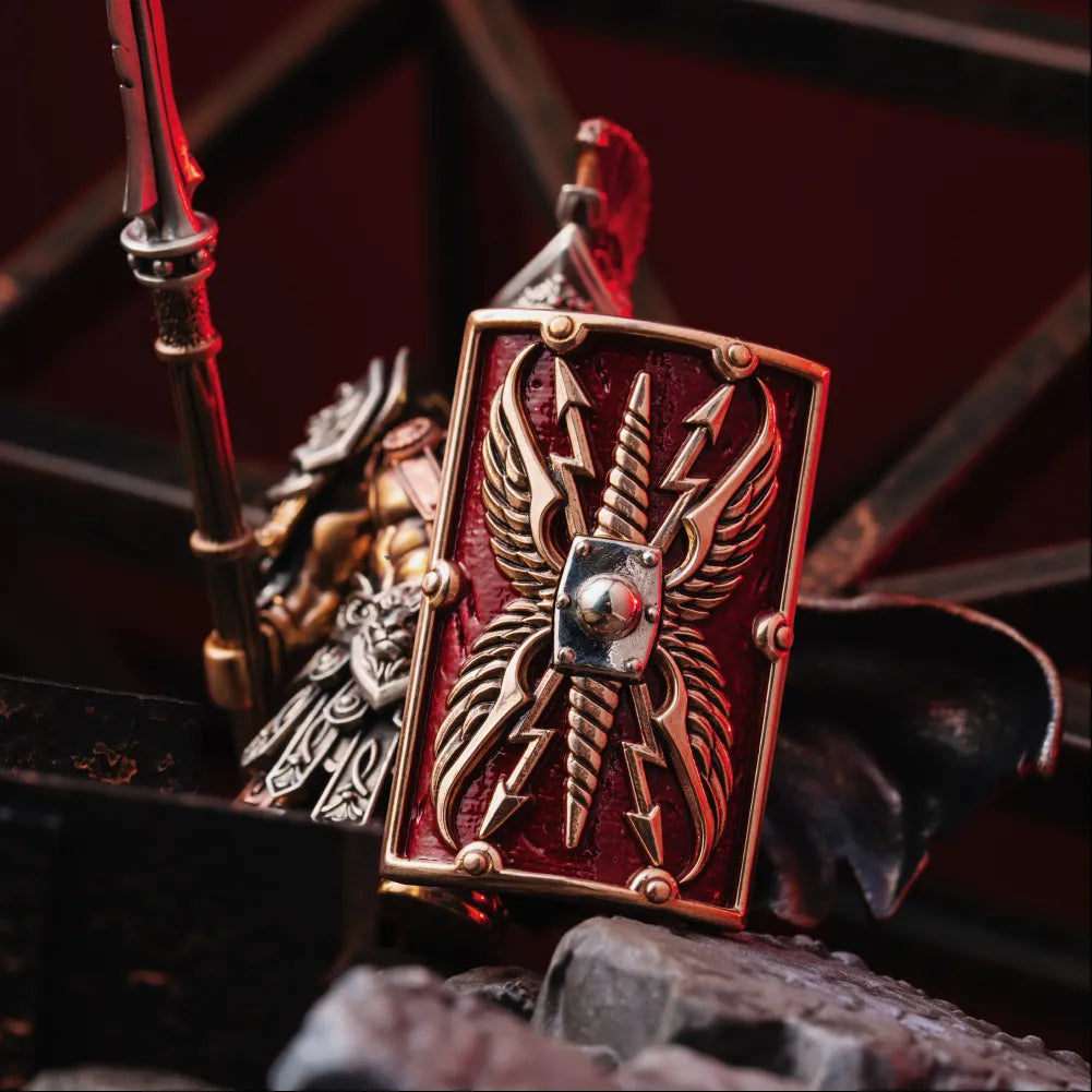 Aegis of Jupiter shield with a winged emblem and red panel