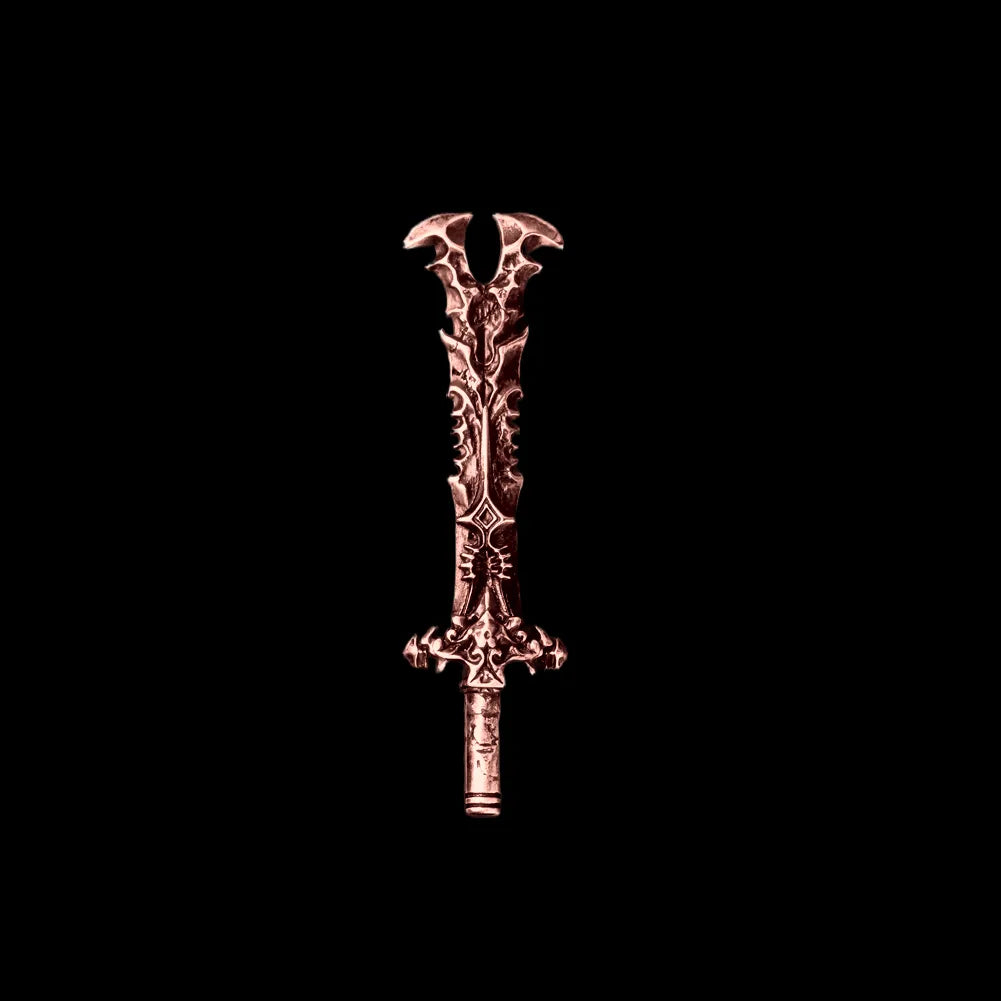Oathrender sword against a black background