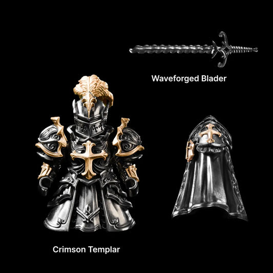 Crimson Templar in Oxidized Silver and 14K Gold - main view