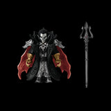 Crimson Vampire figure and trident against a black background
