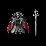 Crimson Vampire figure and trident against a black background