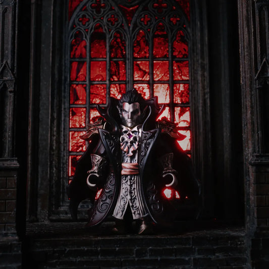 Crimson Vampire in Blackened and White Bronze - detail view 01
