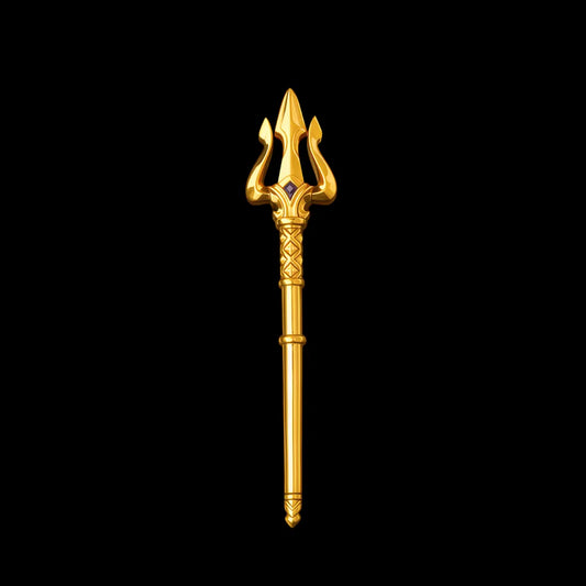Demon Trident in 24K Gold - main view