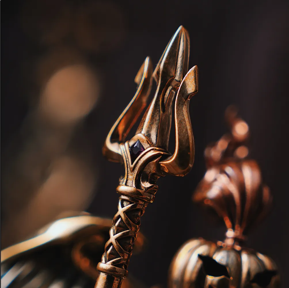 Demon Trident in Oxidized Silver - detail view 04