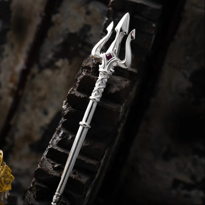 Demon Trident in Silver - detail view 03