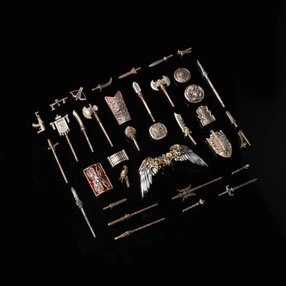 Fierce Tiger Shield in White Bronze and Brass - detail view 13