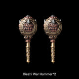 Fierce Tiger Shield in White Bronze and Brass - detail view 17