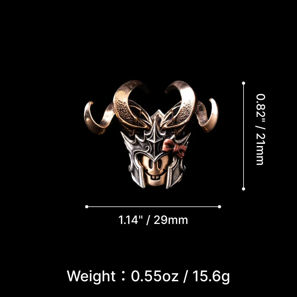 Grin Demon Head in 18K Gold - detail view 11
