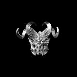 Grin Demon Head in 18K White Gold - detail view 01