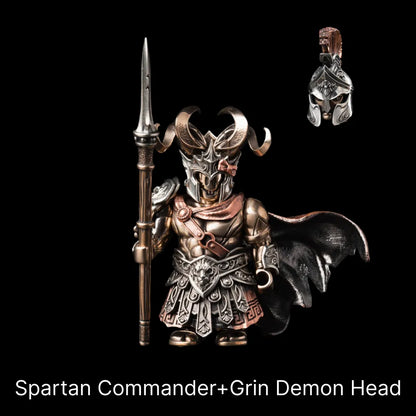 Grin Demon Head in Bronze, White Bronze and Copper - detail view 20