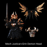 Grin Demon Head in Bronze, White Bronze and Copper - detail view 25