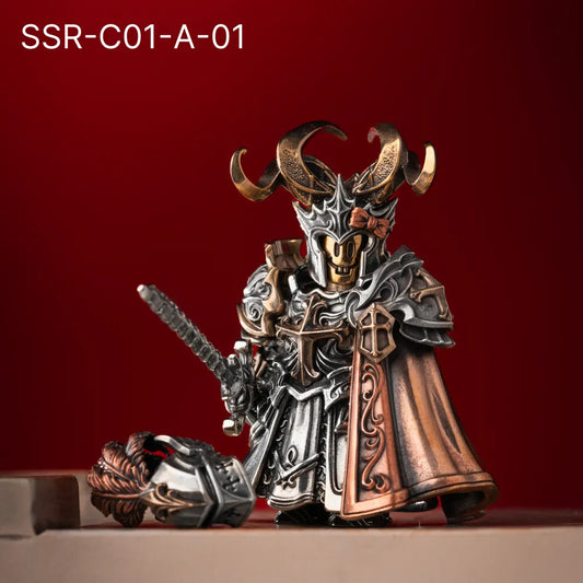 Grin Demon Head in White Bronze, Bronze and Copper - detail view 01