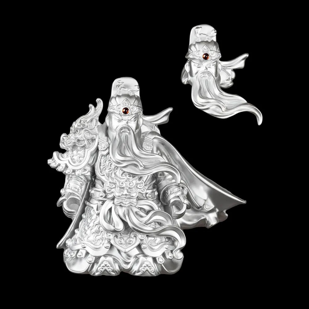 Guan Yu in 18K White Gold - detail view 18