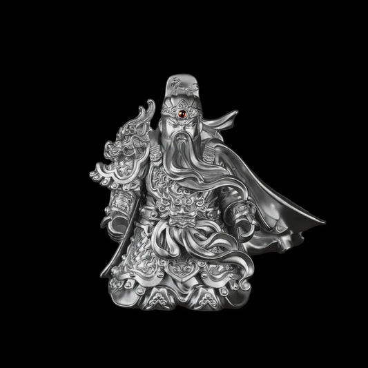 Guan Yu in Oxidized Silver - main view