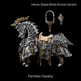 Heroic Steed Aegis Armor in White Bronze and Brass - detail view 21