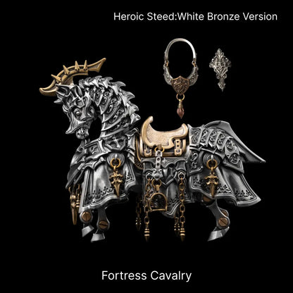 Heroic Steed Aegis Armor in White Bronze and Brass - detail view 21