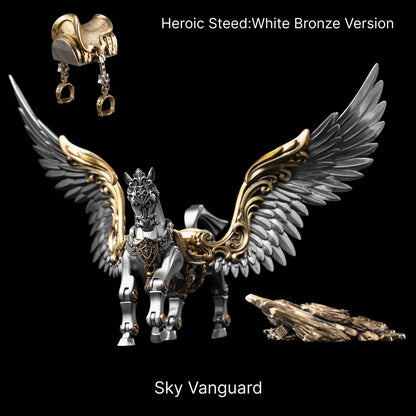 Heroic Steed Aegis Armor in White Bronze and Brass - detail view 22