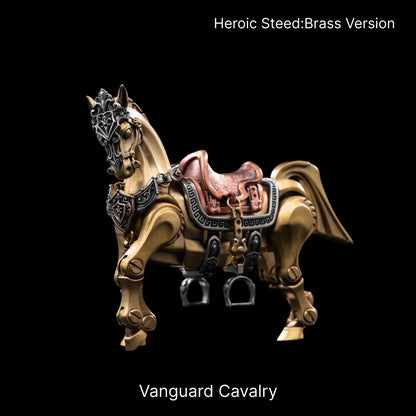 Heroic Steed Aegis Armor in White Bronze and Brass - detail view 27