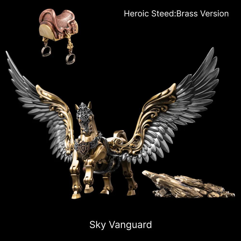 Heroic Steed Aegis Armor in White Bronze and Brass - detail view 29