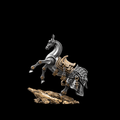 Heroic Steed Aegis Armor in White Bronze and Brass - main view