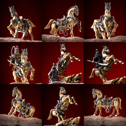 Heroic Steed in Brass, White Bronze and Copper - detail view 02