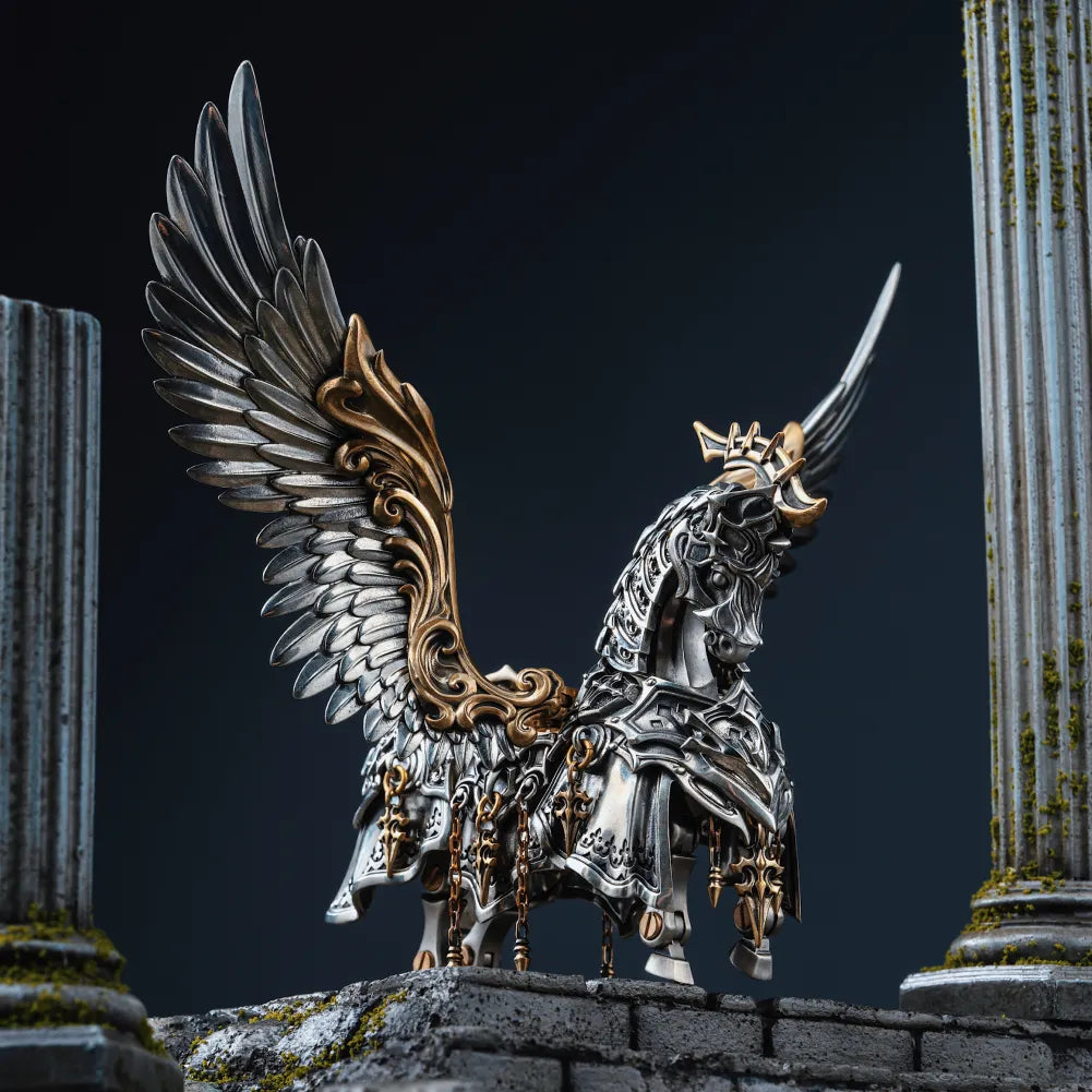 Heroic Steed in Brass, White Bronze and Copper - detail view 03