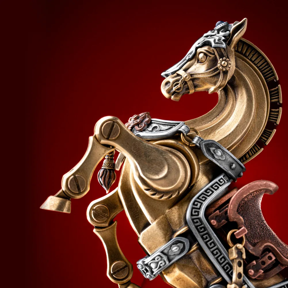 Heroic Steed in Brass, White Bronze and Copper - detail view 09