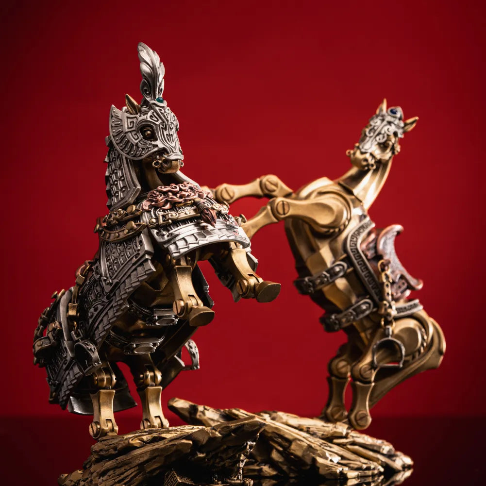 Heroic Steed in Brass, White Bronze and Copper - detail view 10
