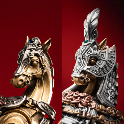 Heroic Steed in Brass, White Bronze and Copper - detail view 11