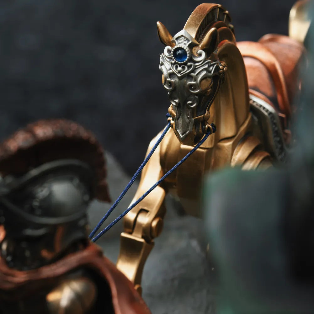 Heroic Steed in Brass, White Bronze and Copper - detail view 16