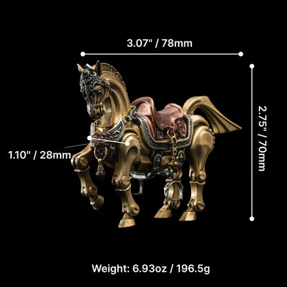 Heroic Steed in Brass, White Bronze and Copper - detail view 24