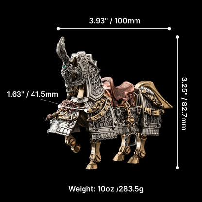 Heroic Steed in Brass, White Bronze and Copper - detail view 25